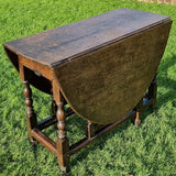 Antique Oak Drop leaf Table with 18th Century Legs.