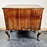 Antique 19th Century Walnut Dutch Serpentine Chest of Three Drawers.