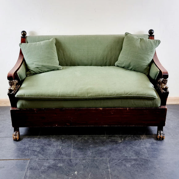 Antique French Egyptian Revival Circa 1900s Settee