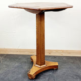 Antique Circa 1900s Burr Elm Hexagonal Tilt top Occasionally Table
