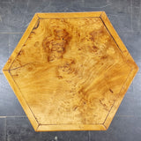 Antique Circa 1900s Burr Elm Hexagonal Tilt top Occasionally Table