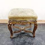 Antique Pair of French 19th Century Giltwood Stools.