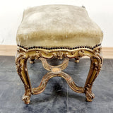 Antique Pair of French 19th Century Giltwood Stools.
