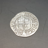 Antique Silver 1570 Queen Elizabeth I Sixpence