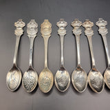 Collection of 10 Vintage Rolex Bucherer Spoons, St Moritz, Lugano, and Lucerne
