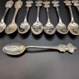 Collection of 10 Vintage Rolex Bucherer Spoons, St Moritz, Lugano, and Lucerne