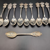 Collection of 10 Vintage Rolex Bucherer Spoons, St Moritz, Lugano, and Lucerne