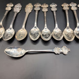 Collection of 10 Vintage Rolex Bucherer Spoons, St Moritz, Lugano, and Lucerne