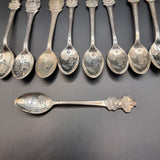 Collection of 10 Vintage Rolex Bucherer Spoons, St Moritz, Lugano, and Lucerne