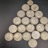 Collection of Silver Sixpence and a single Turkish/ Ottoman Coin 1923, 25, 27, 1942, 43, 44, 45, and 46.