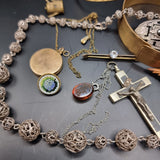 Collection of Antique and Vintage Jewellery, Silver, Gold Plated, Micro Mosaic.