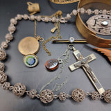 Collection of Antique and Vintage Jewellery, Silver, Gold Plated, Micro Mosaic.