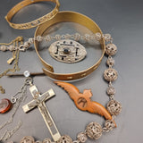 Collection of Antique and Vintage Jewellery, Silver, Gold Plated, Micro Mosaic.