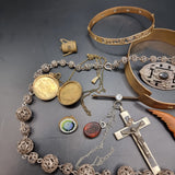 Collection of Antique and Vintage Jewellery, Silver, Gold Plated, Micro Mosaic.