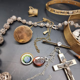 Collection of Antique and Vintage Jewellery, Silver, Gold Plated, Micro Mosaic.