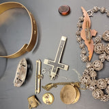 Collection of Antique and Vintage Jewellery, Silver, Gold Plated, Micro Mosaic.