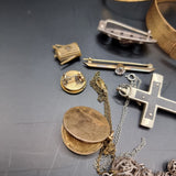 Collection of Antique and Vintage Jewellery, Silver, Gold Plated, Micro Mosaic.
