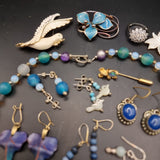 Collection of Silver and Costume Jewellery, Earrings, brooches, Ring and Necklace