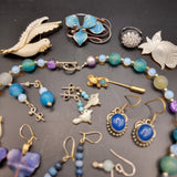 Collection of Silver and Costume Jewellery, Earrings, brooches, Ring and Necklace