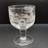 Antique Hunting Crystal Glass Rummer 19th Century