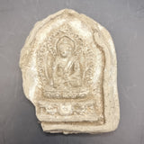 Buddhist Antique Clay Votive Tablet of Seated Buddha