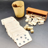 Antique Horn and Bone Miniature Games Set