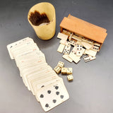 Antique Horn and Bone Miniature Games Set
