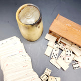 Antique Horn and Bone Miniature Games Set