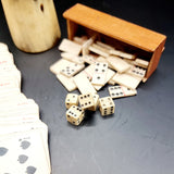 Antique Horn and Bone Miniature Games Set