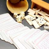 Antique Horn and Bone Miniature Games Set
