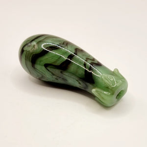 Antique Chinese Jadeite Glass Eggplant Snuff or Scent Bottle