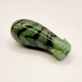 Antique Chinese Jadeite Glass Eggplant Snuff or Scent Bottle