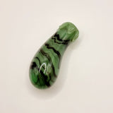Antique Chinese Jadeite Glass Eggplant Snuff or Scent Bottle