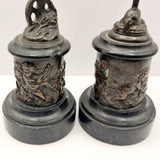 Pair of 19th Century Antique Bronzes of Mercury and Funtuna.