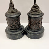 Pair of 19th Century Antique Bronzes of Mercury and Funtuna.