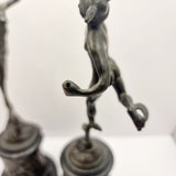 Pair of 19th Century Antique Bronzes of Mercury and Funtuna.