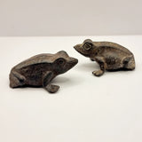 Pair of Antique Cast Spelter Frogs.