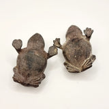 Pair of Antique Cast Spelter Frogs.