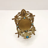 Antique Cast Brass Ornate Cabochon Pocket Watch Stand