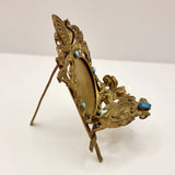 Antique Cast Brass Ornate Cabochon Pocket Watch Stand