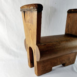 Antique 20th Century Elm and Leather Gymnastics Buck