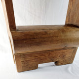 Antique 20th Century Elm and Leather Gymnastics Buck