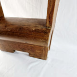 Antique 20th Century Elm and Leather Gymnastics Buck