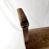 Antique 20th Century Elm and Leather Gymnastics Buck
