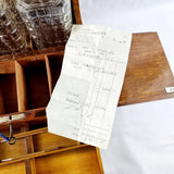 Antique Arts and Crafts Oak Tantalus with Drawer.