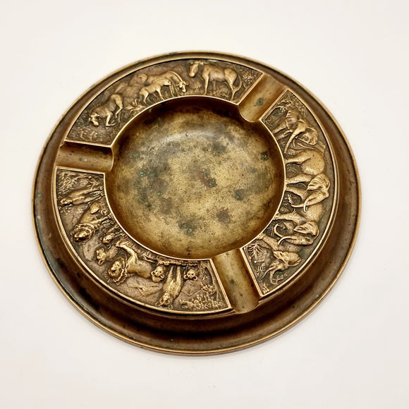 Antique Early 20th Century Bronze Ashtray by B.J. London Bronze