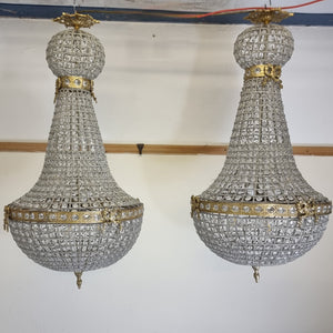 Antique Style, French Empire Style Chandelier 90cm with Ribbon Design.