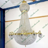 5 ft Antique Style French Empire Style 10 Branch Chandelier