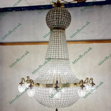 5 ft Antique Style French Empire Style 10 Branch Chandelier
