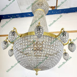 5 ft Antique Style French Empire Style 10 Branch Chandelier